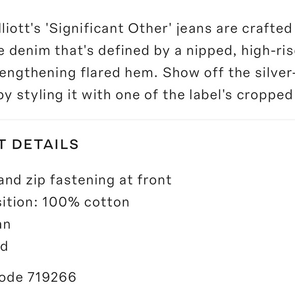 CURRENT ELLIOTT The Significant Other Wash Out CreamWhite Wide Leg Trouser Jeans - Picture 5 of 13